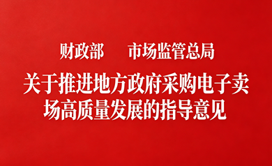 兩部門發布推進地方政府采購電子賣場高質量發展指導意見